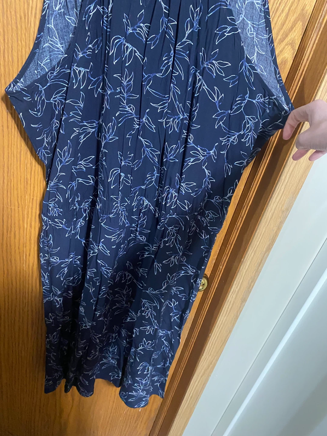 Navy Floral Halter Dress with Tie Back - photo 5