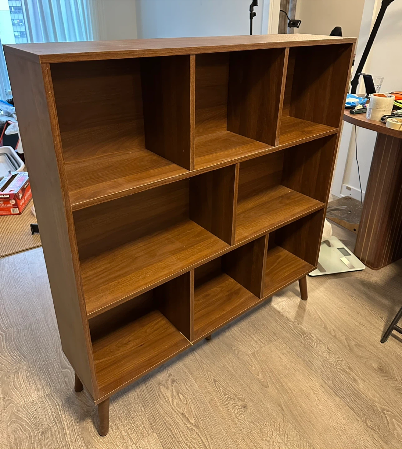 🪵 Mid-Century Style Wooden Shelf / Bookcase – Sturdy & Solid