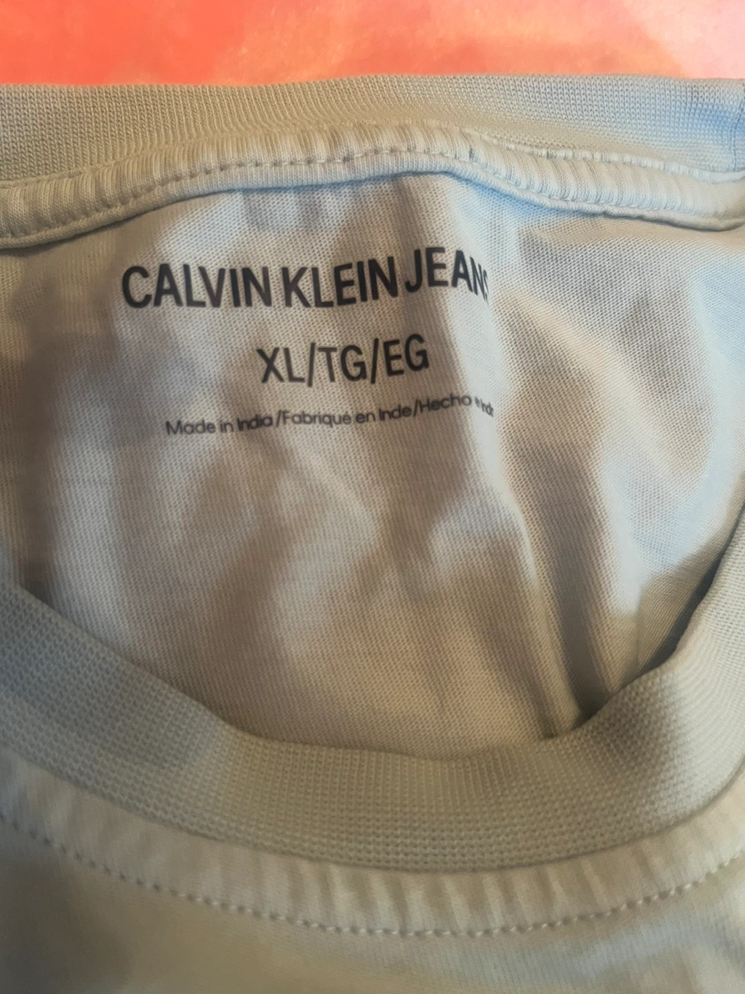 Calvin Klein Light Blue Graphic Cropped T-Shirt - photo 4
