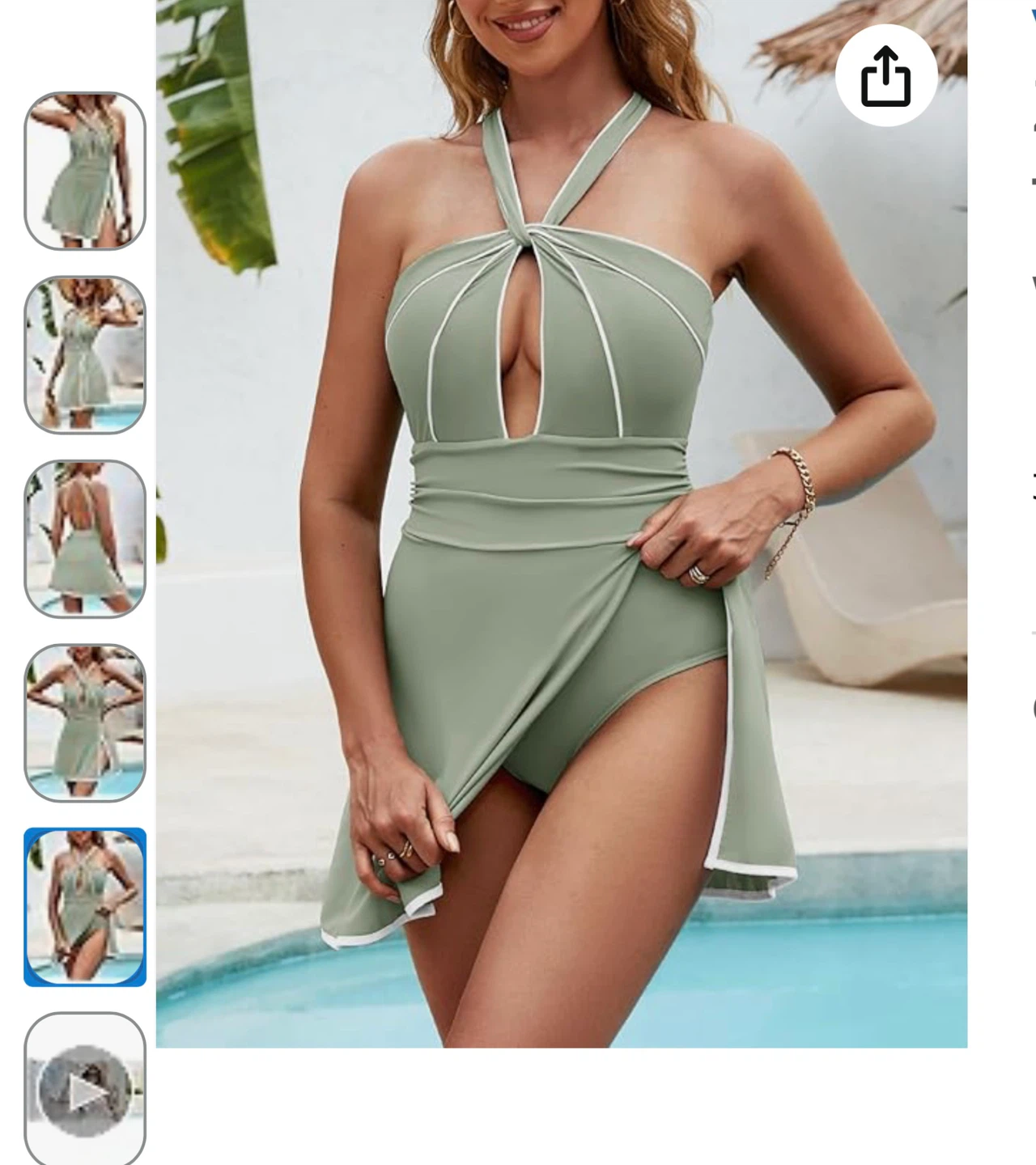 NWT Zilcremo One Piece Swim Dress L - photo 5