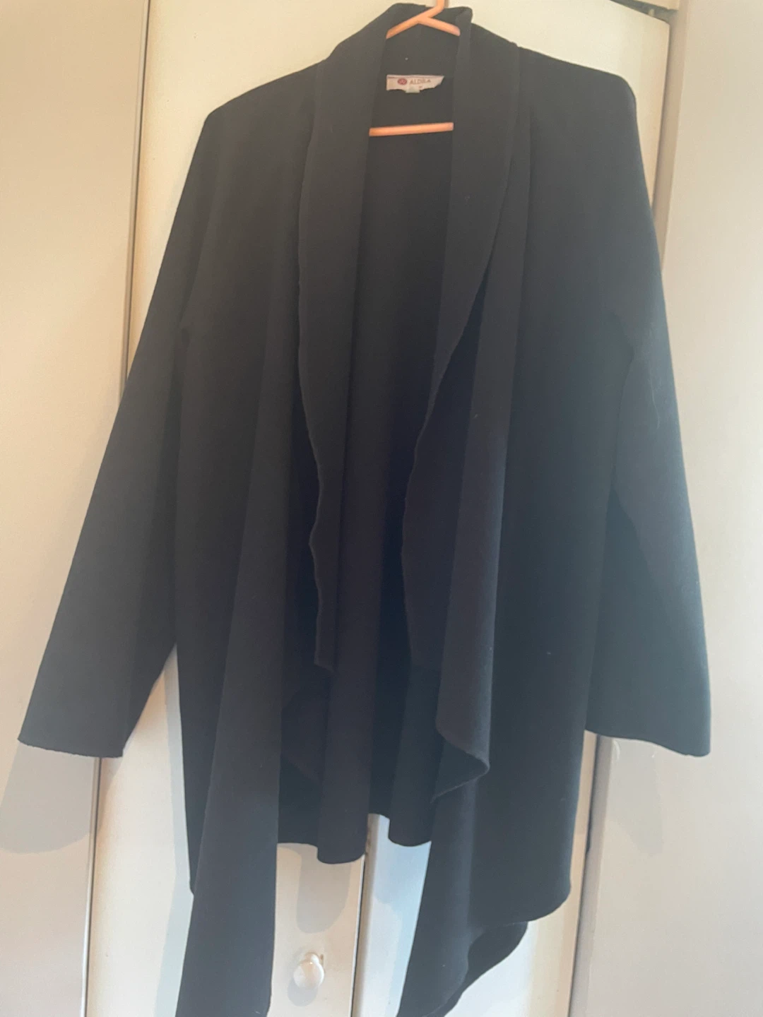Black Open Front Cardigan