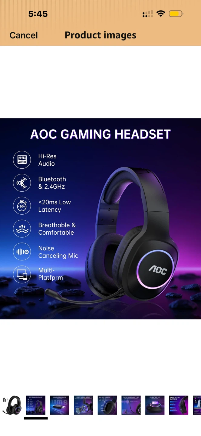 AOC Wireless Gaming Headset - photo 2