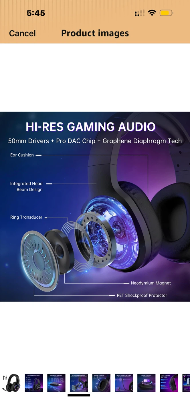 AOC Wireless Gaming Headset - photo 4