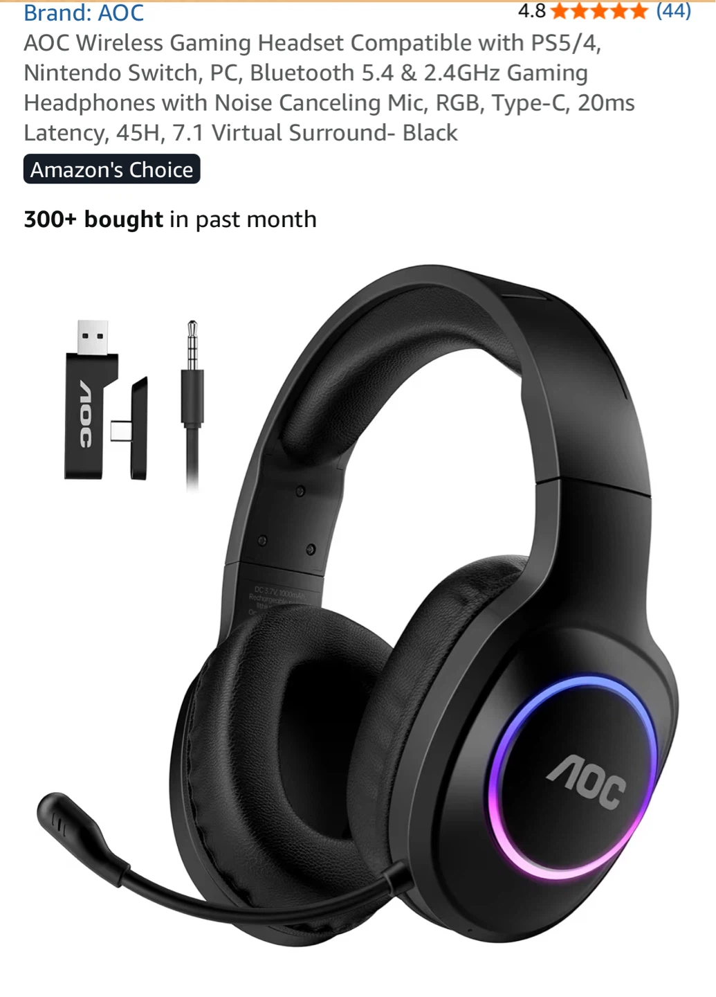 AOC Wireless Gaming Headset