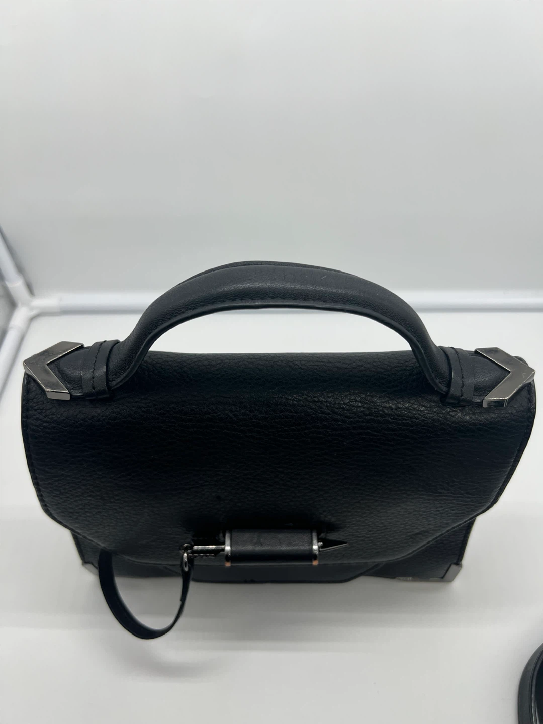 MACKAGE KEELEY Black Grained Leather Top Handle Crossbody Bag - photo 2