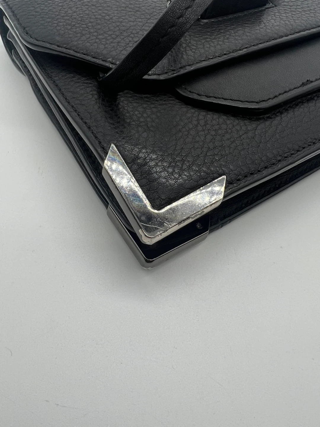 MACKAGE KEELEY Black Grained Leather Top Handle Crossbody Bag - photo 5