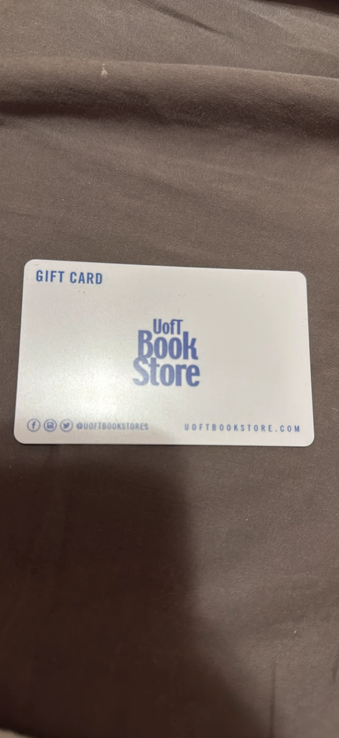 U of T Bookstore Gift Card $100 cad