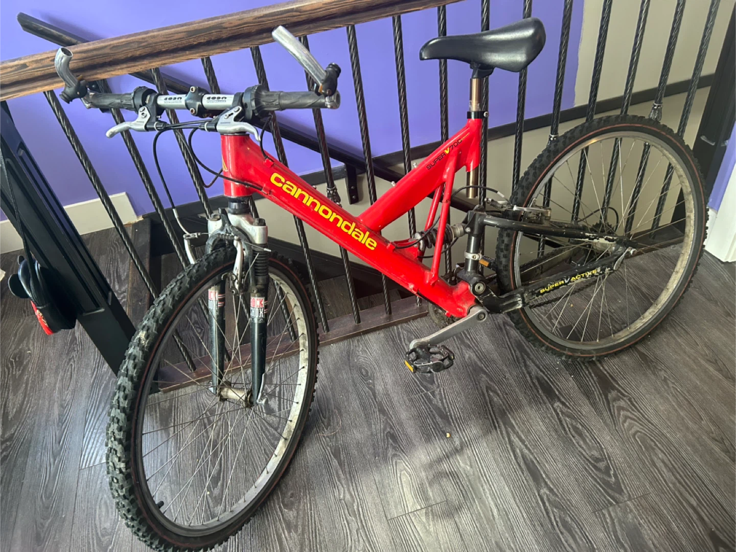 Red cannondale bike