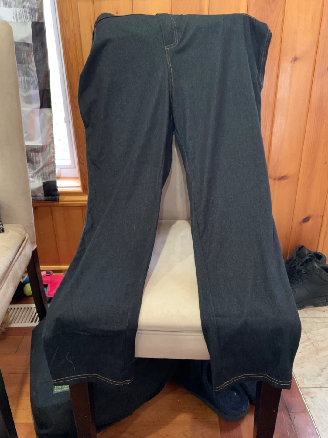 Plus size Dark Wash Denim look leggings