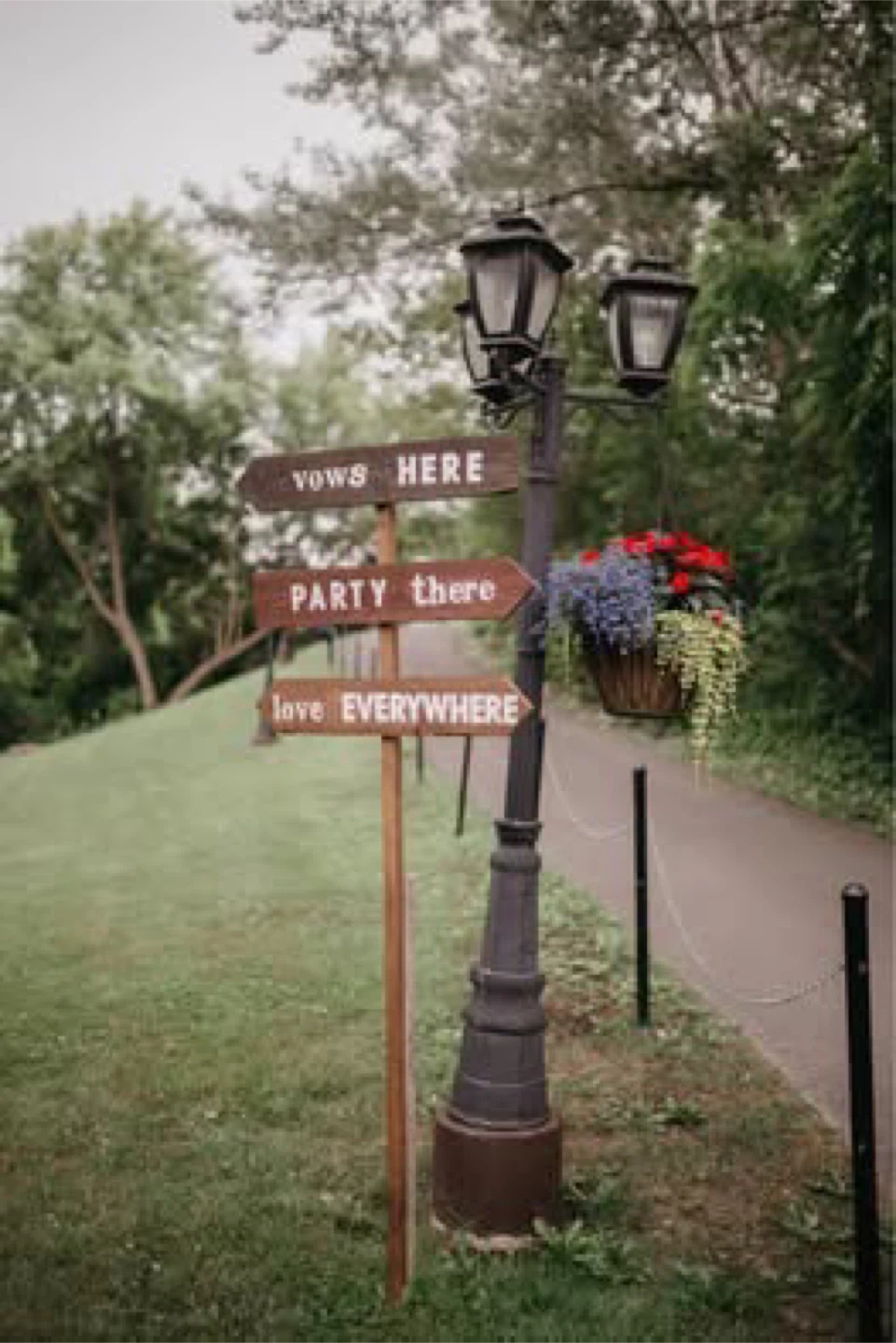 Wooden Directional Sign for Wedding Venues