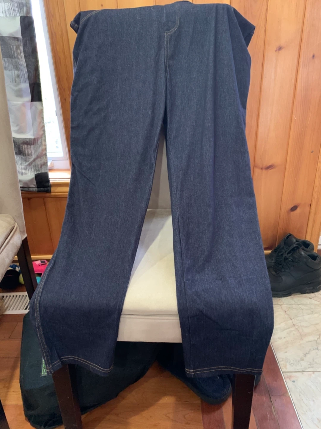 Plus size Dark Wash Denim look leggings