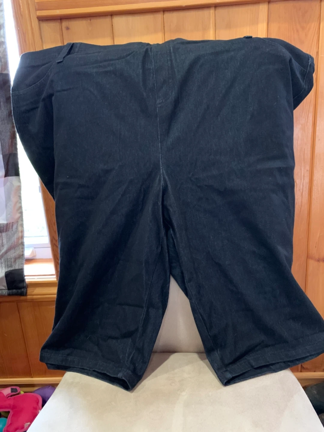 Plus size Dark Wash Denim Capris