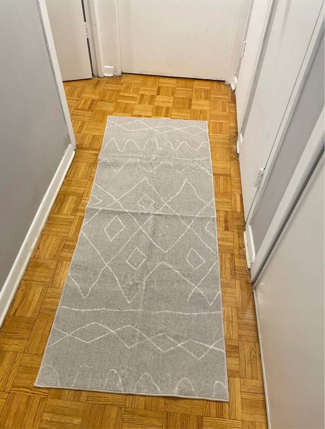 Grey Runner Rug