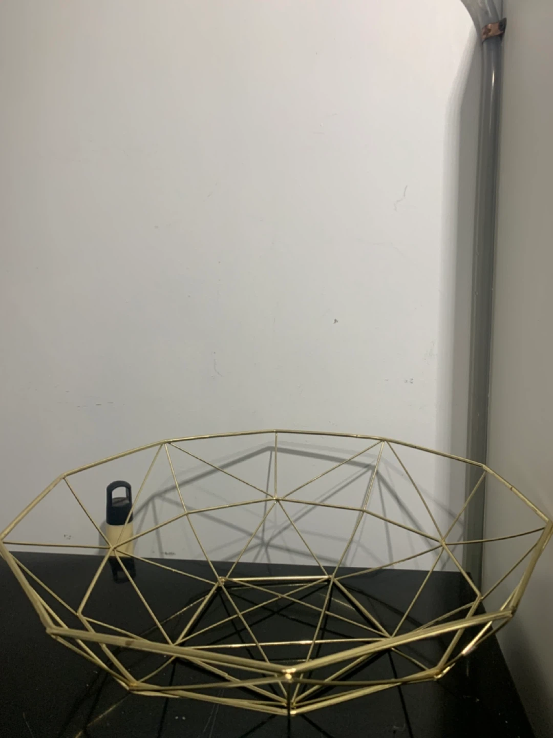 Geometric Wire Fruit Bowl - Gold - photo 2