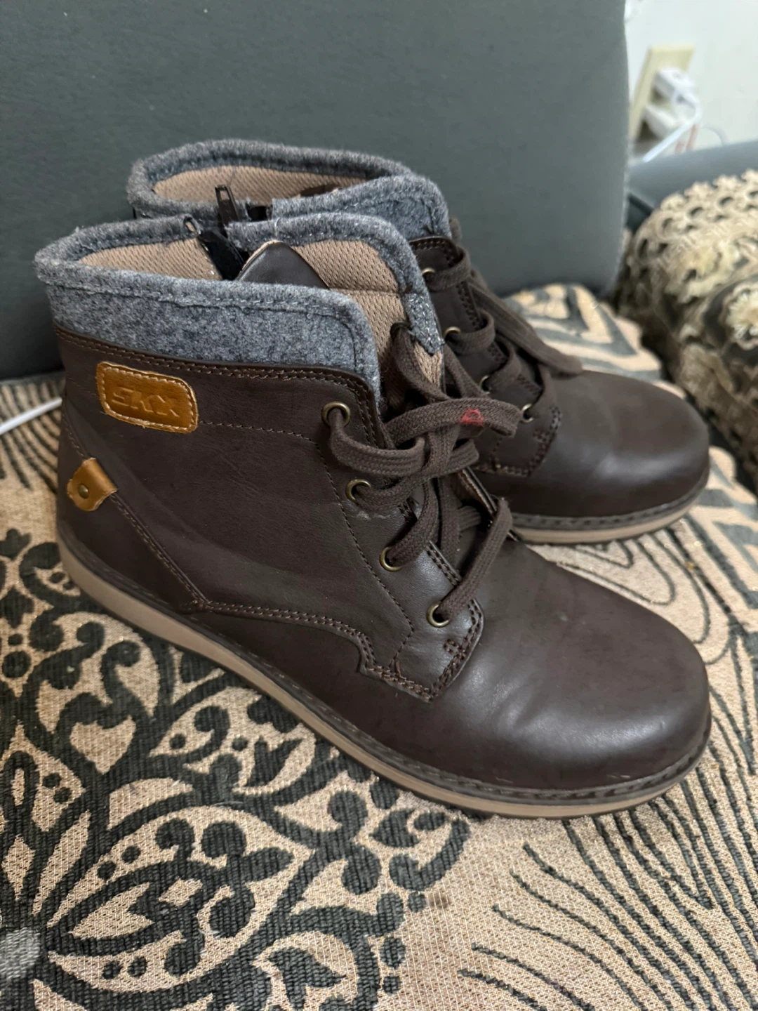 Skechers kids Dark Brown Leather Boots - photo 2