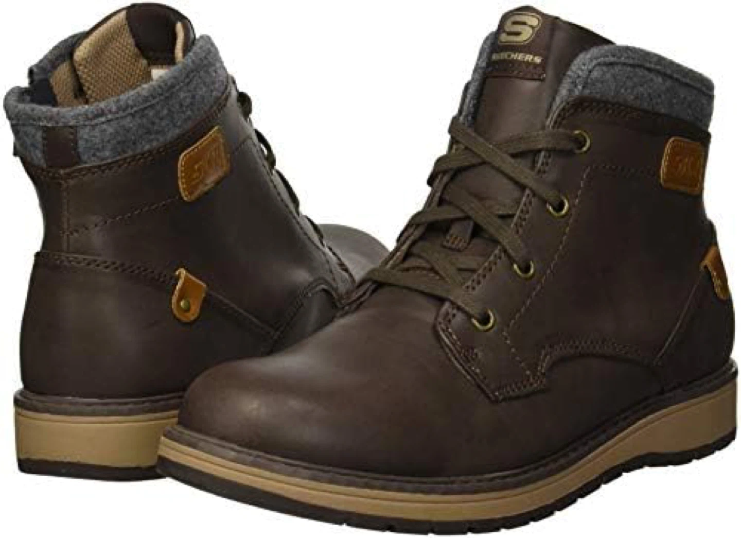 Skechers kids Dark Brown Leather Boots