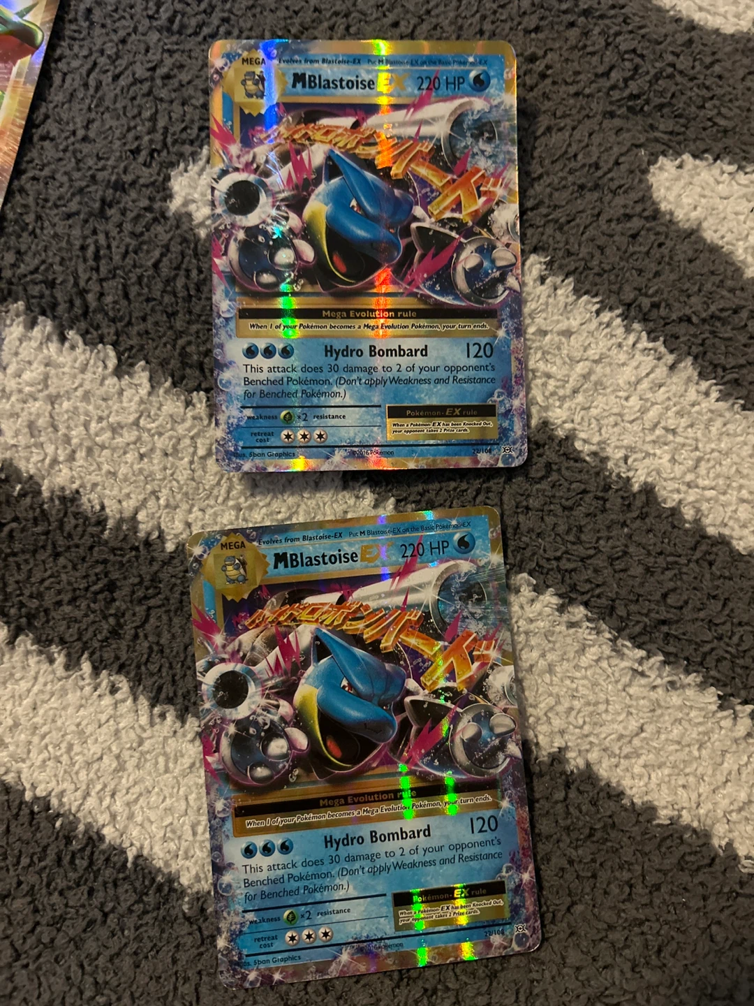 2x M Blastoise EX Pokemon Cards