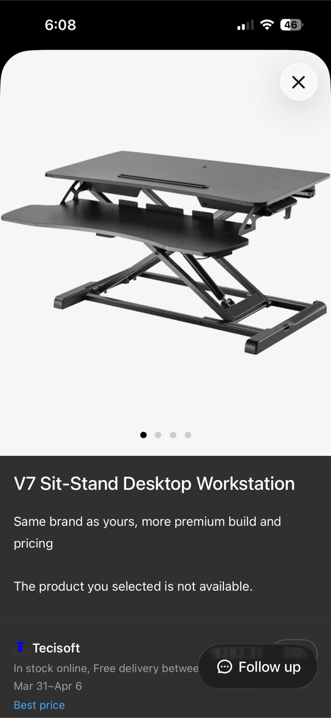 V7 Sit-Stand Desktop Workstation - photo 2