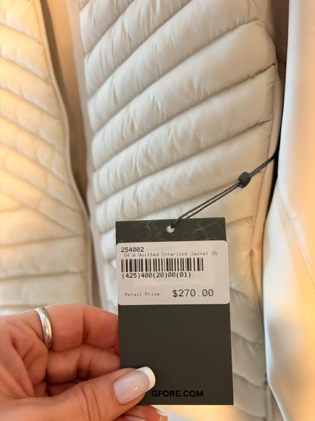 G/FORE Quilted Interlock Jacket - Women's Medium - Cream - photo 4