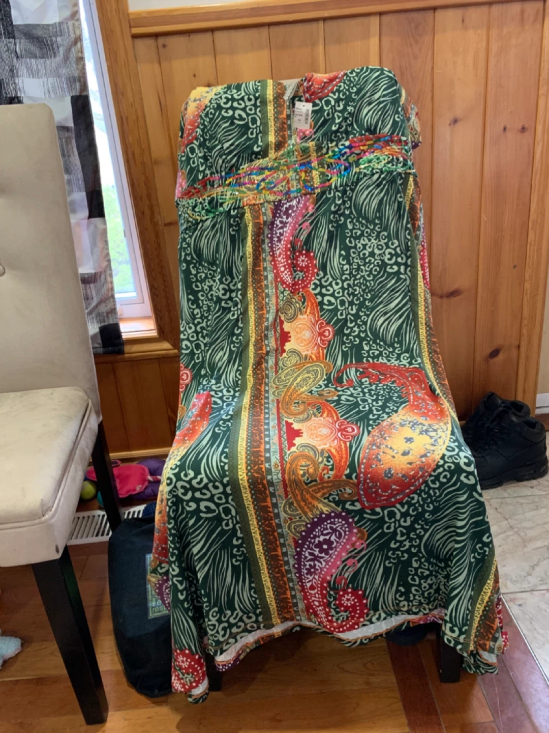 Plus size Maxi Dress with Bohemian Print