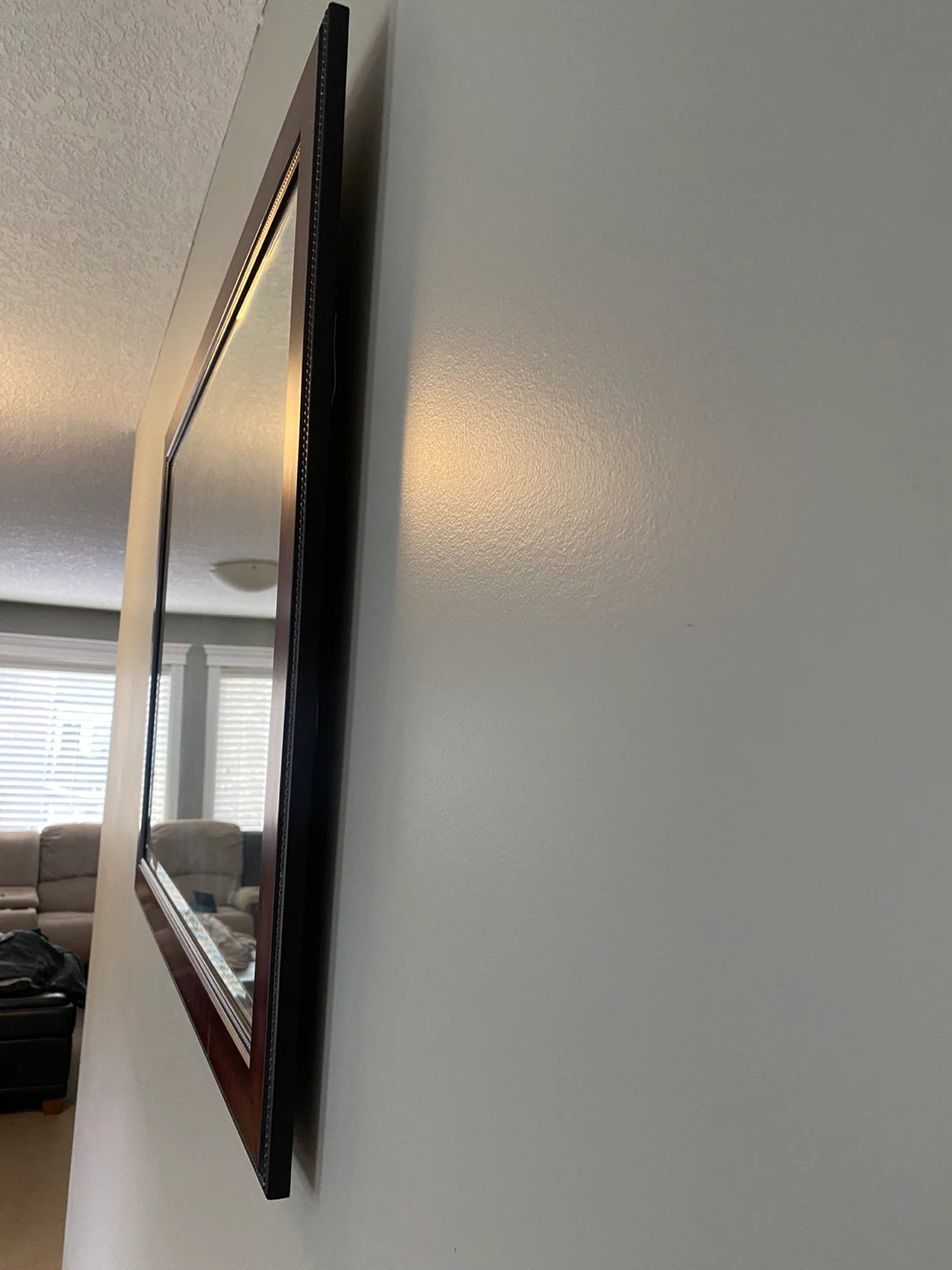 Decorative Wall Mirror with Dark Wood Frame - photo 3