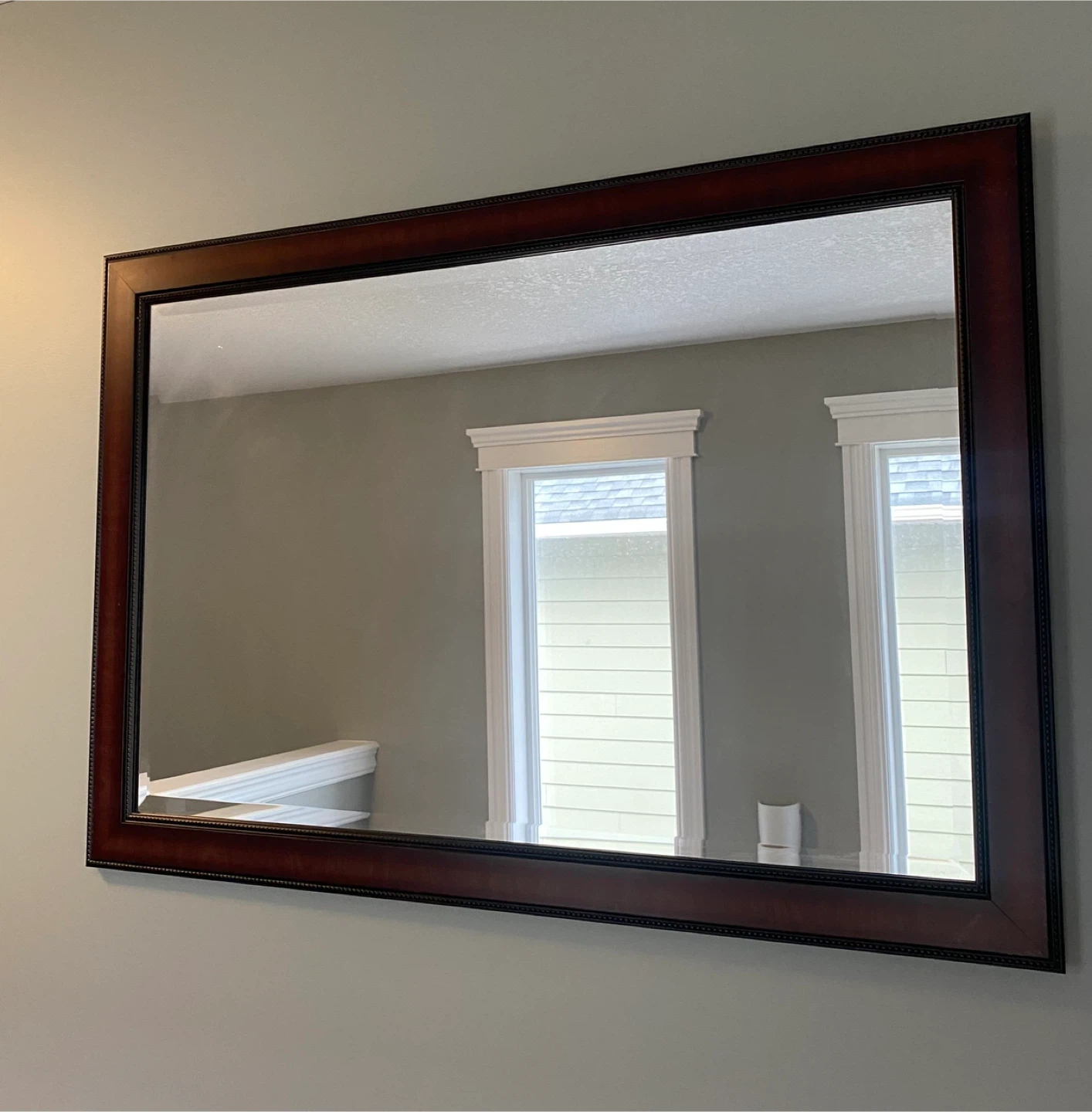 Decorative Wall Mirror with Dark Wood Frame - photo 5