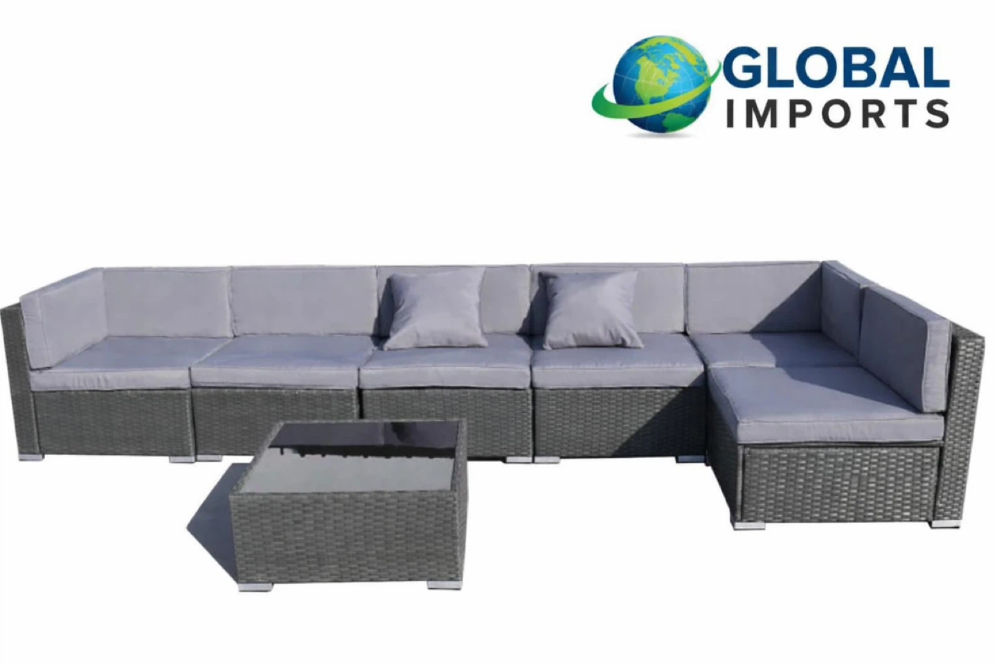 Global Imports Outdoor Sectional Sofa with Coffee Table - photo 2