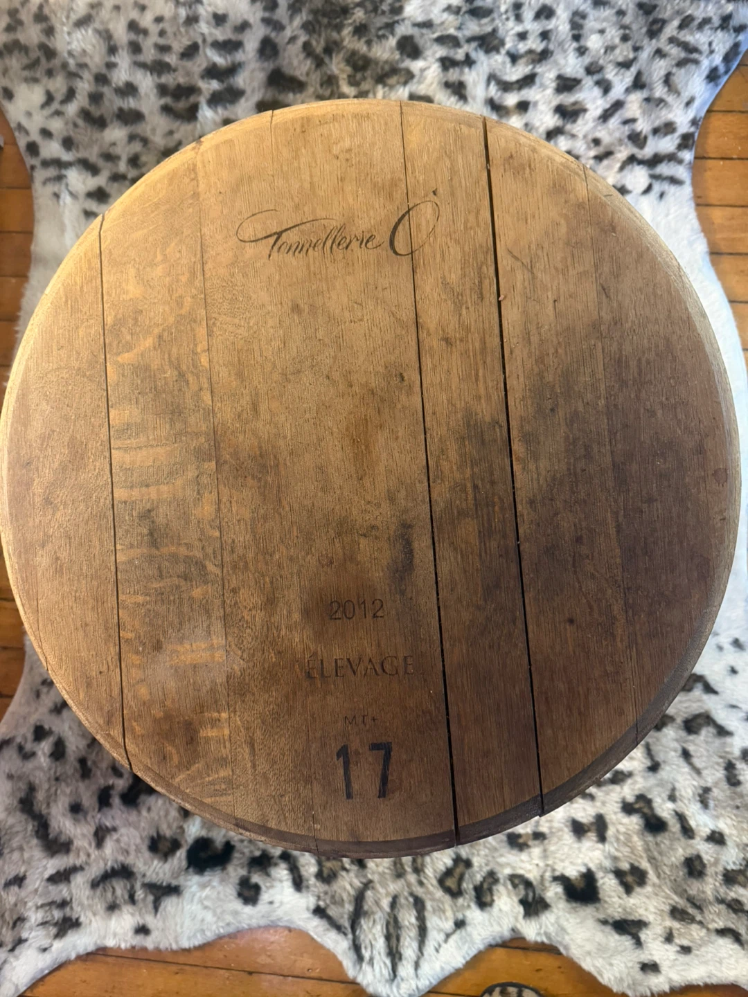 Wooden Wine Barrel Side Table - photo 5