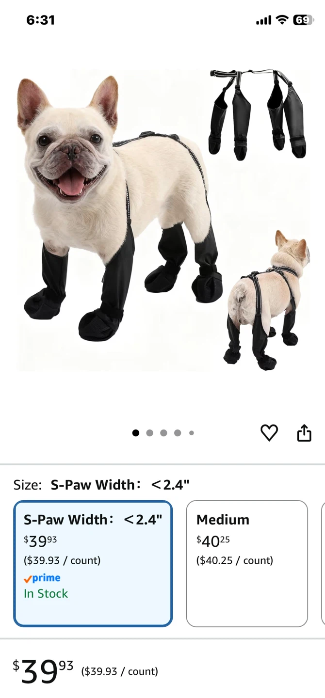 Dog suspender Booties size S - photo 4
