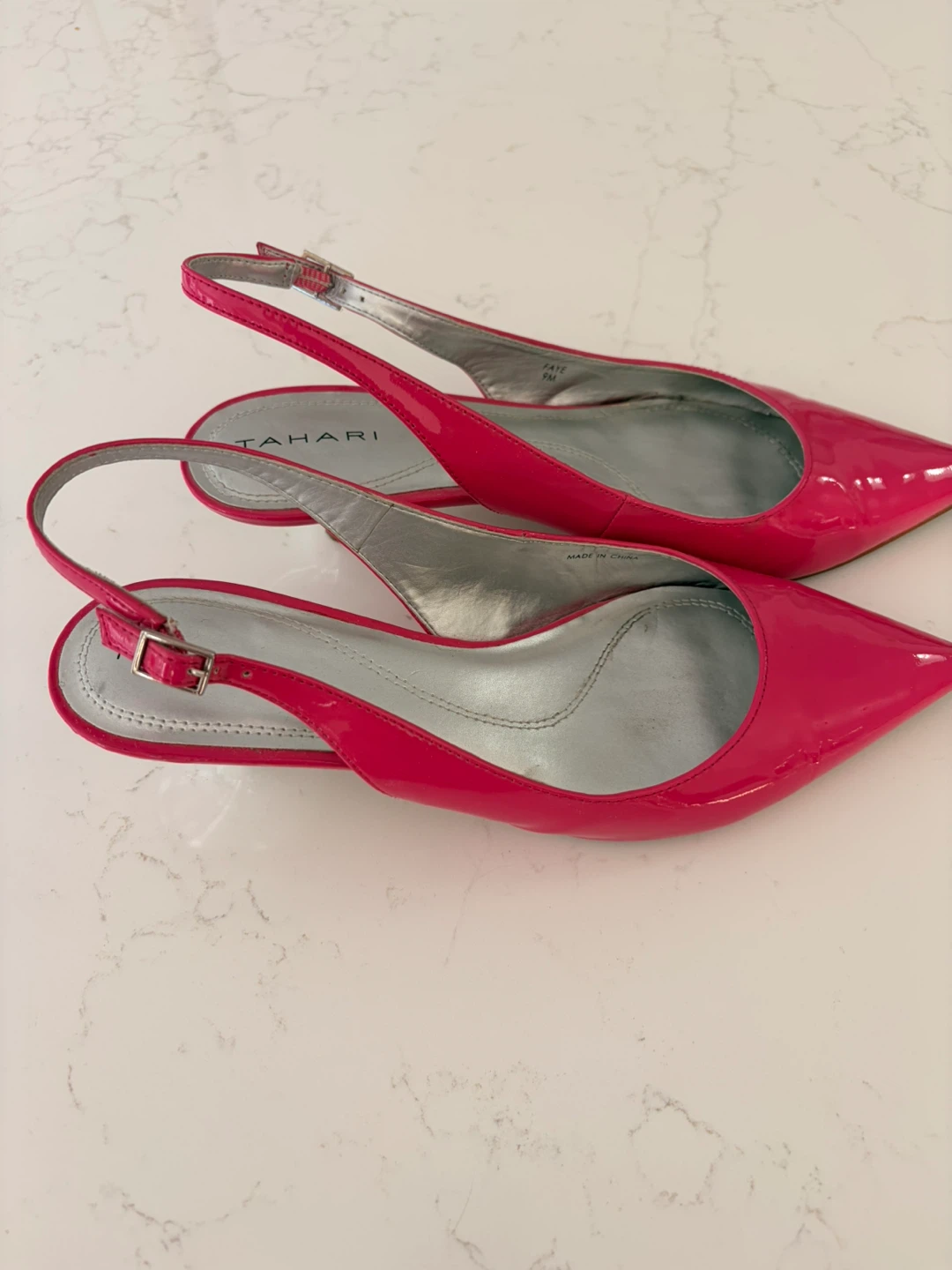 Tahari Women's Slingback Heels - Bright Pink Patent - photo 2