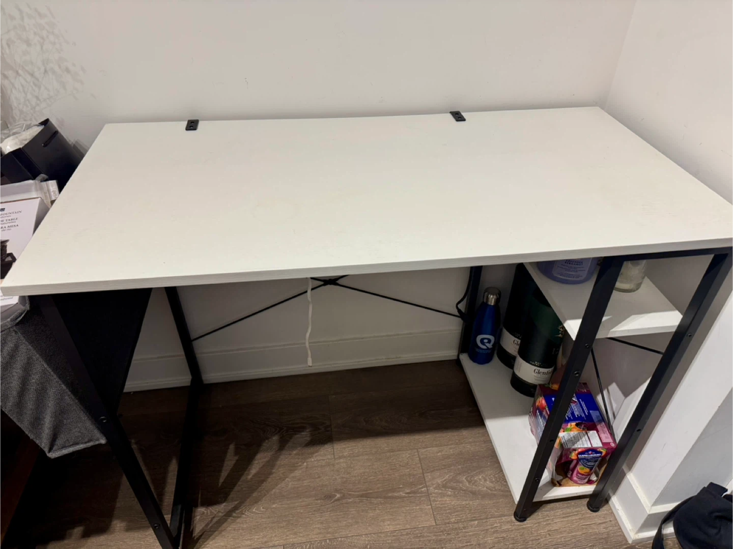 White Computer Desk with Shelves - photo 3
