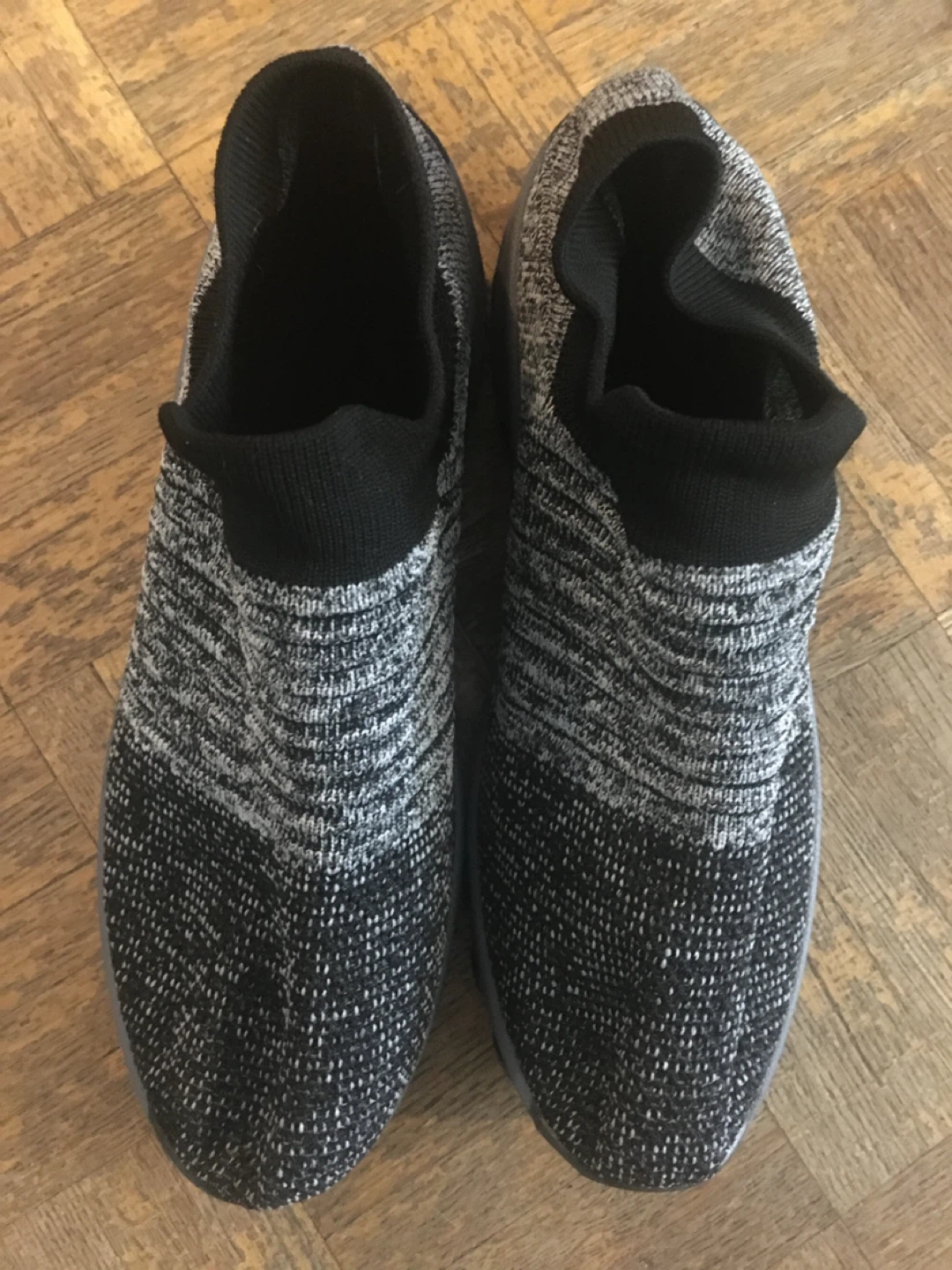 Black and Grey Knit Sneakers