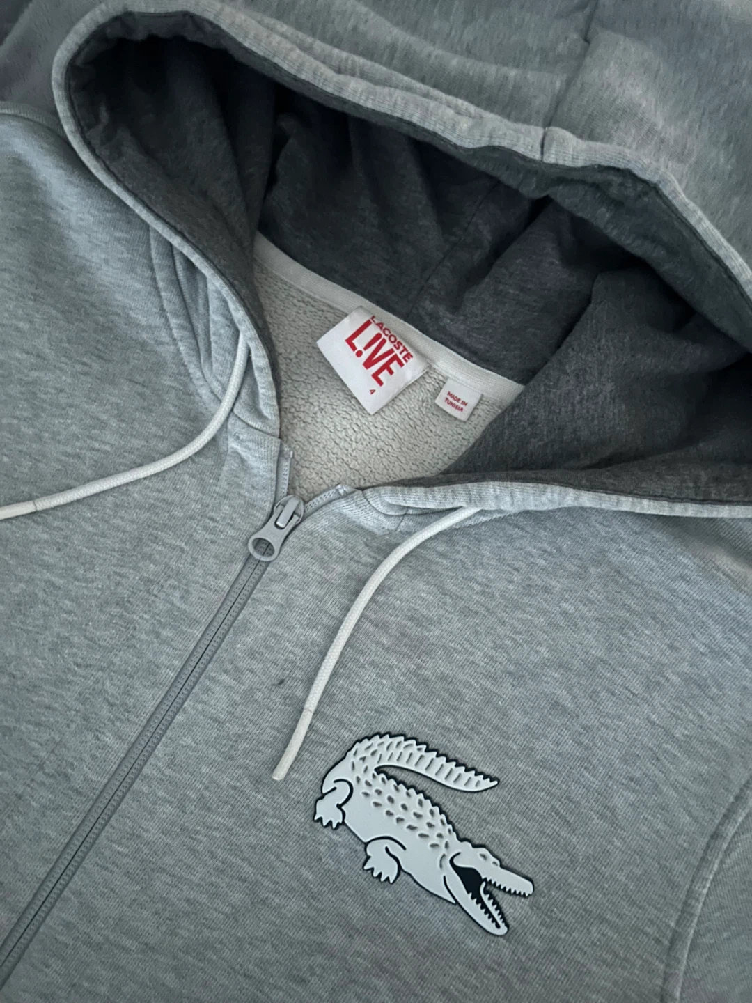 Lacoste Live Grey Zip-Up Hoodie - photo 2