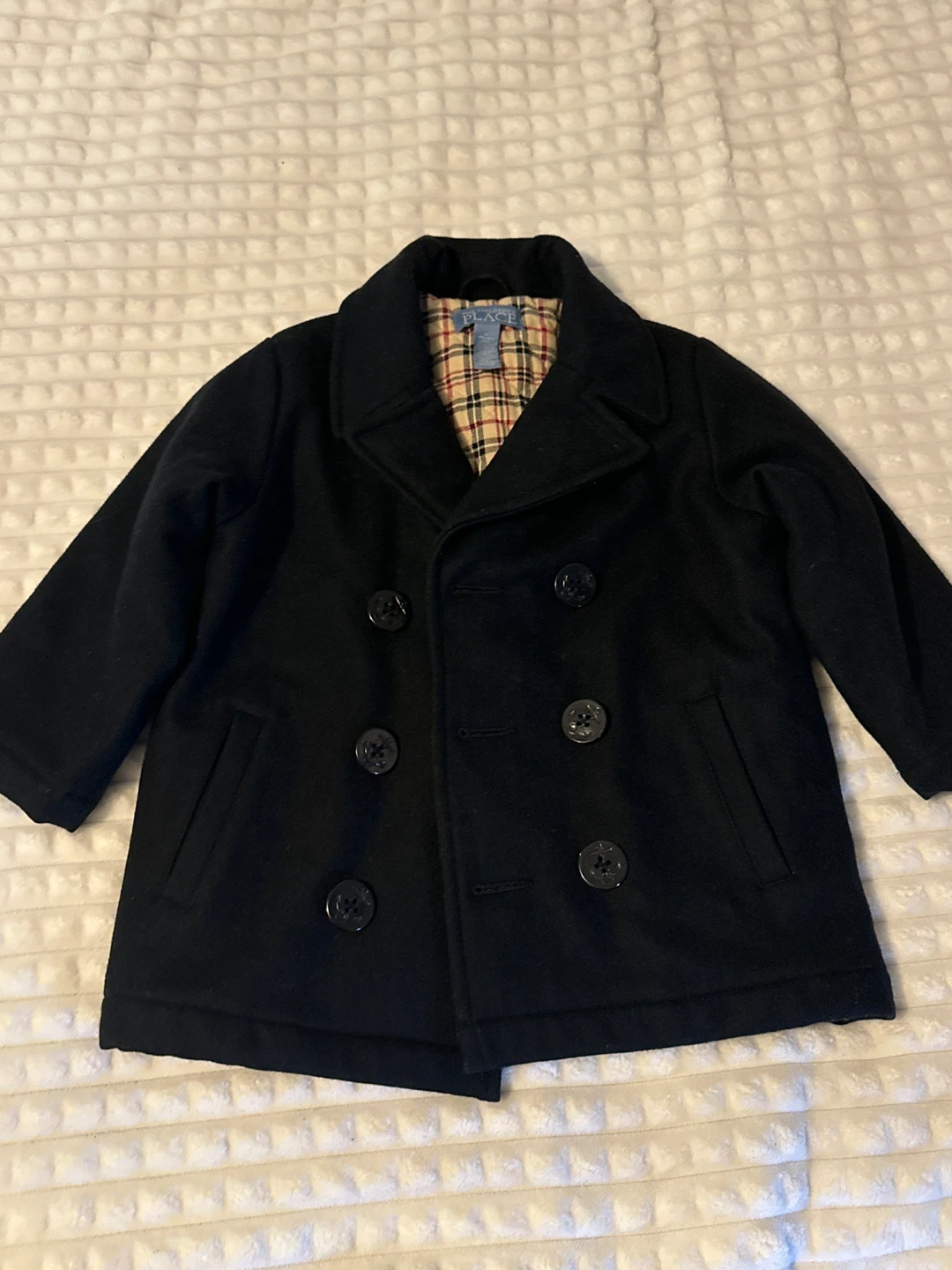 The Children's Place Black Double Breasted Peacoat Size S (5/6)