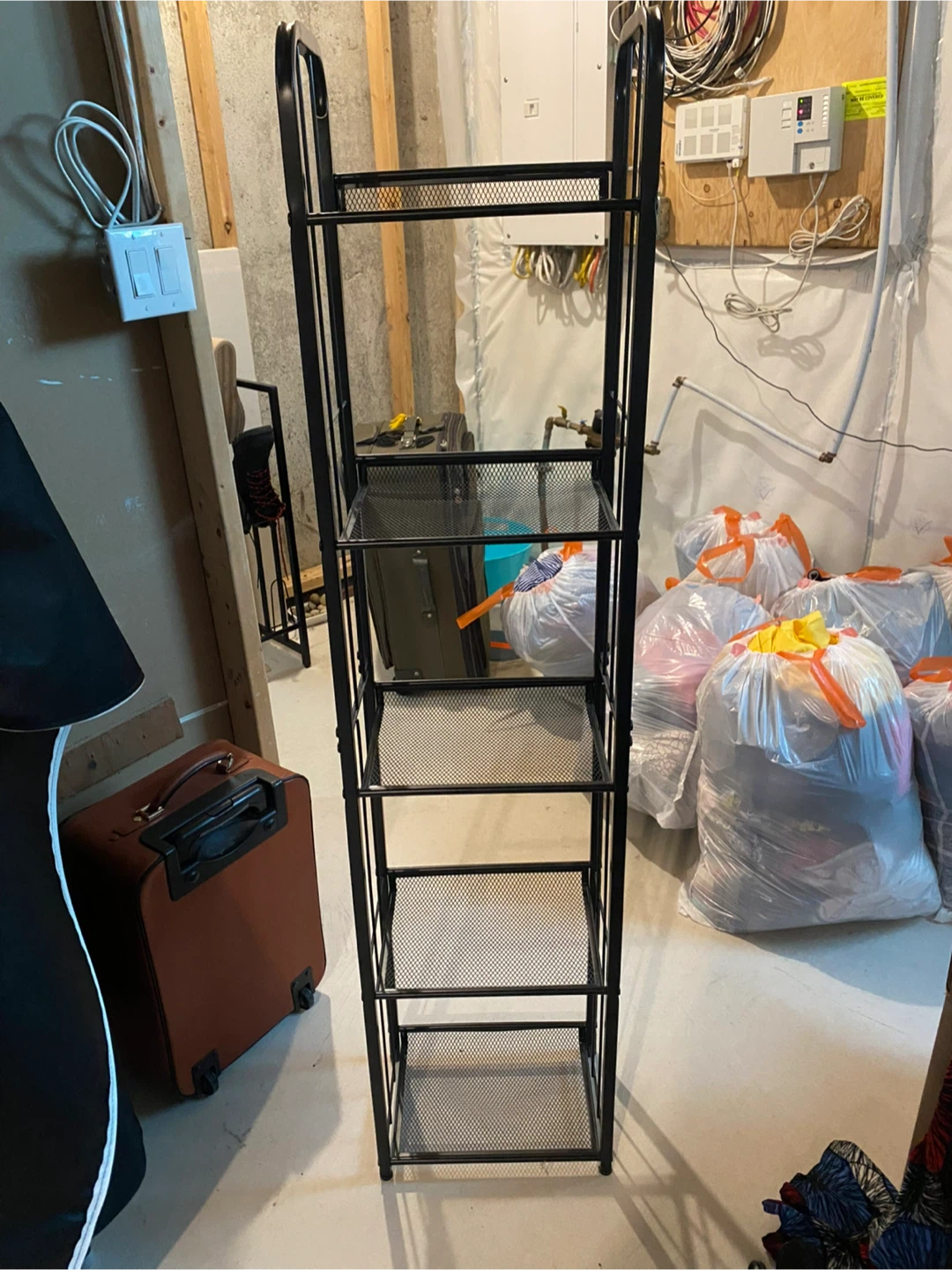 Black 5-Tier Wire Shelf Unit