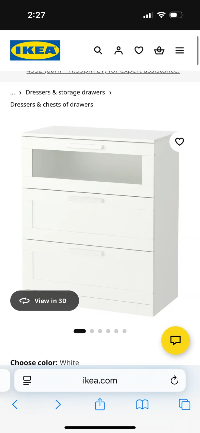 IKEA Brimnes 3-Drawer Dresser