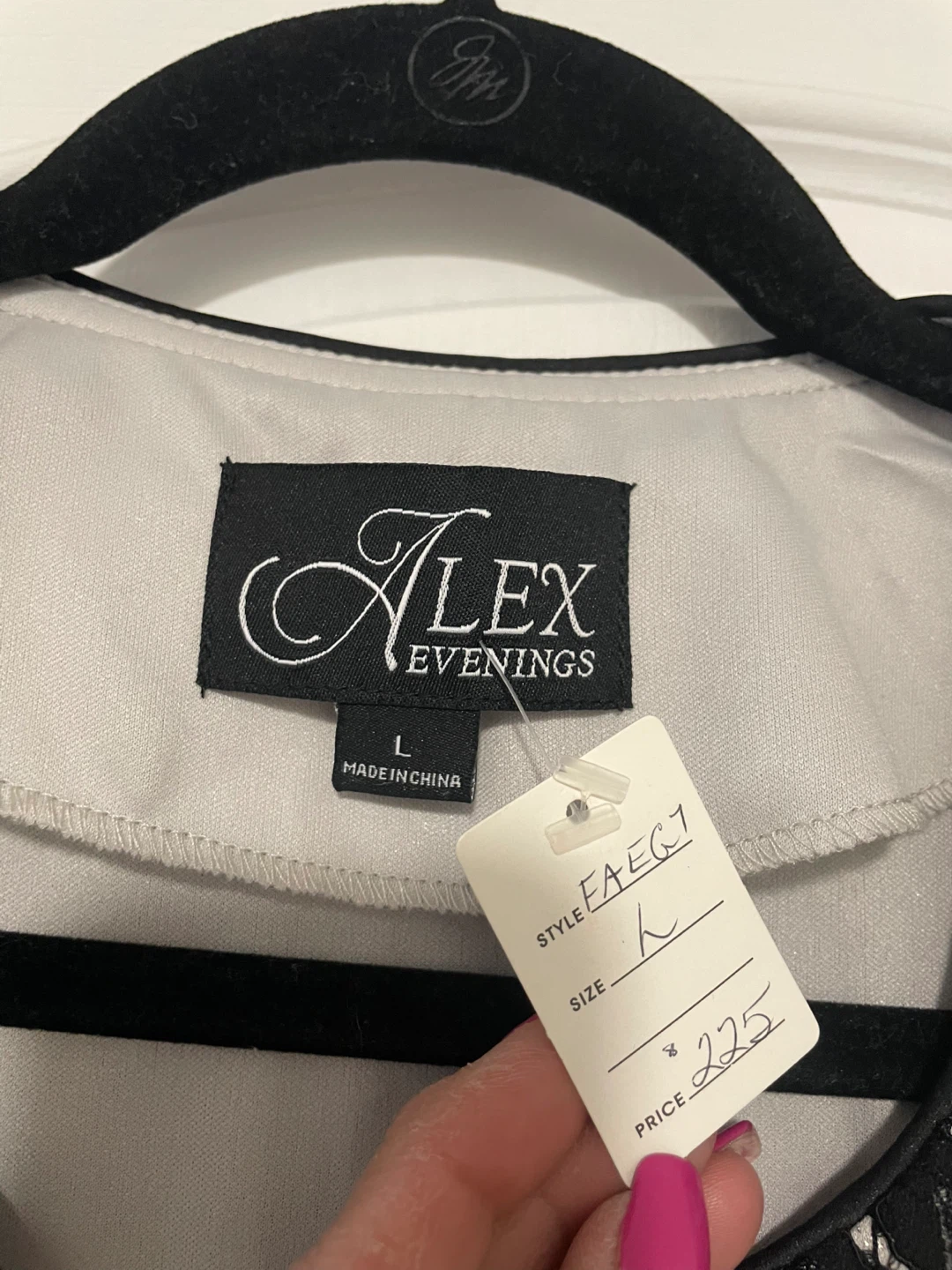 Alex Evenings Black Lace Jacket Size L - photo 2