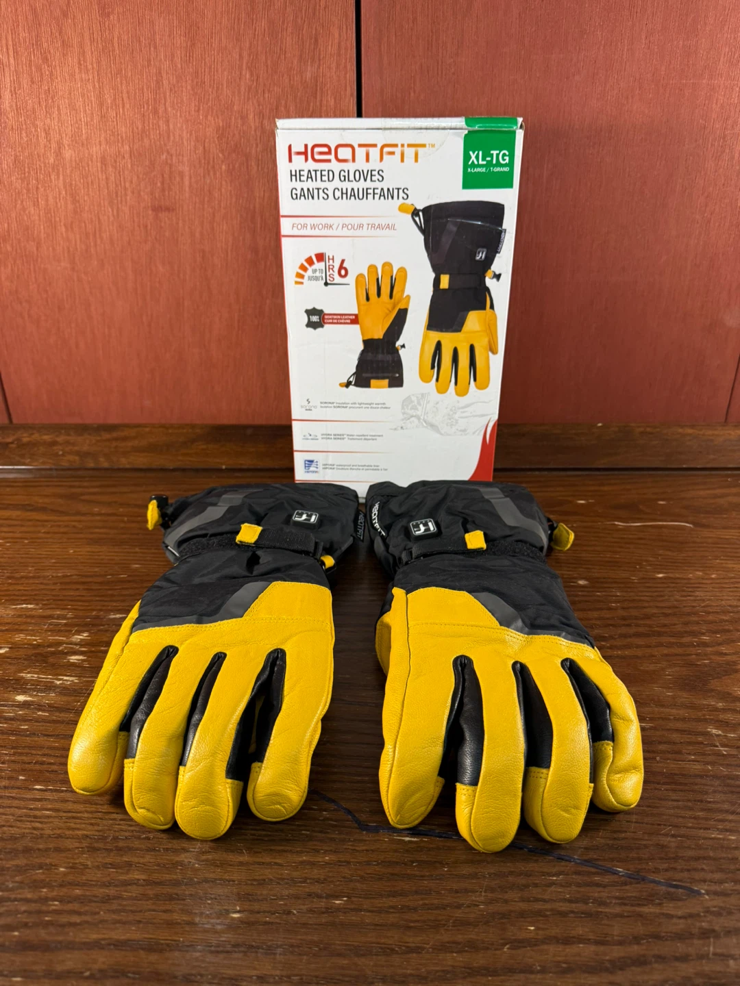 HEATFIT Heated Work Goatskin Gloves Size Extra Large