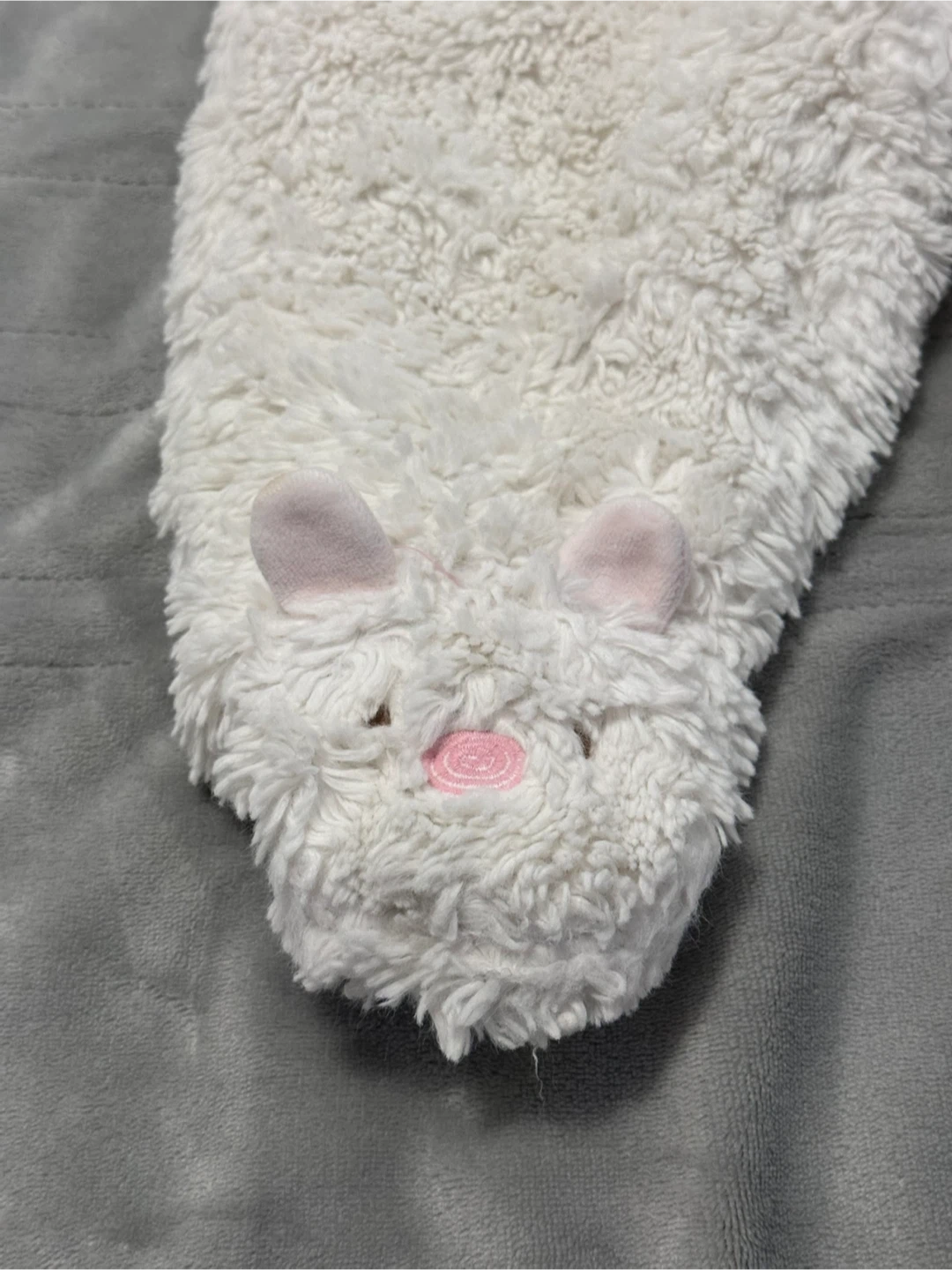 White Baby Fleece Snowsuit with Hood - photo 5