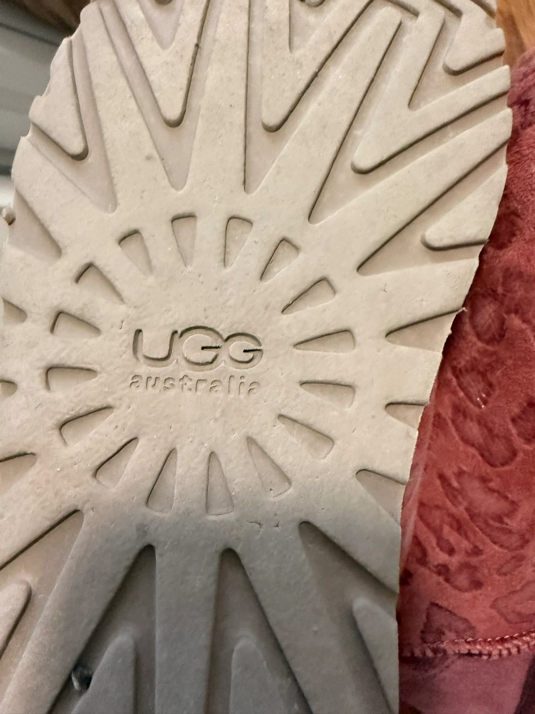 Ugg Australia Burgundy/Pink Suede Boots - Size 10 - photo 3