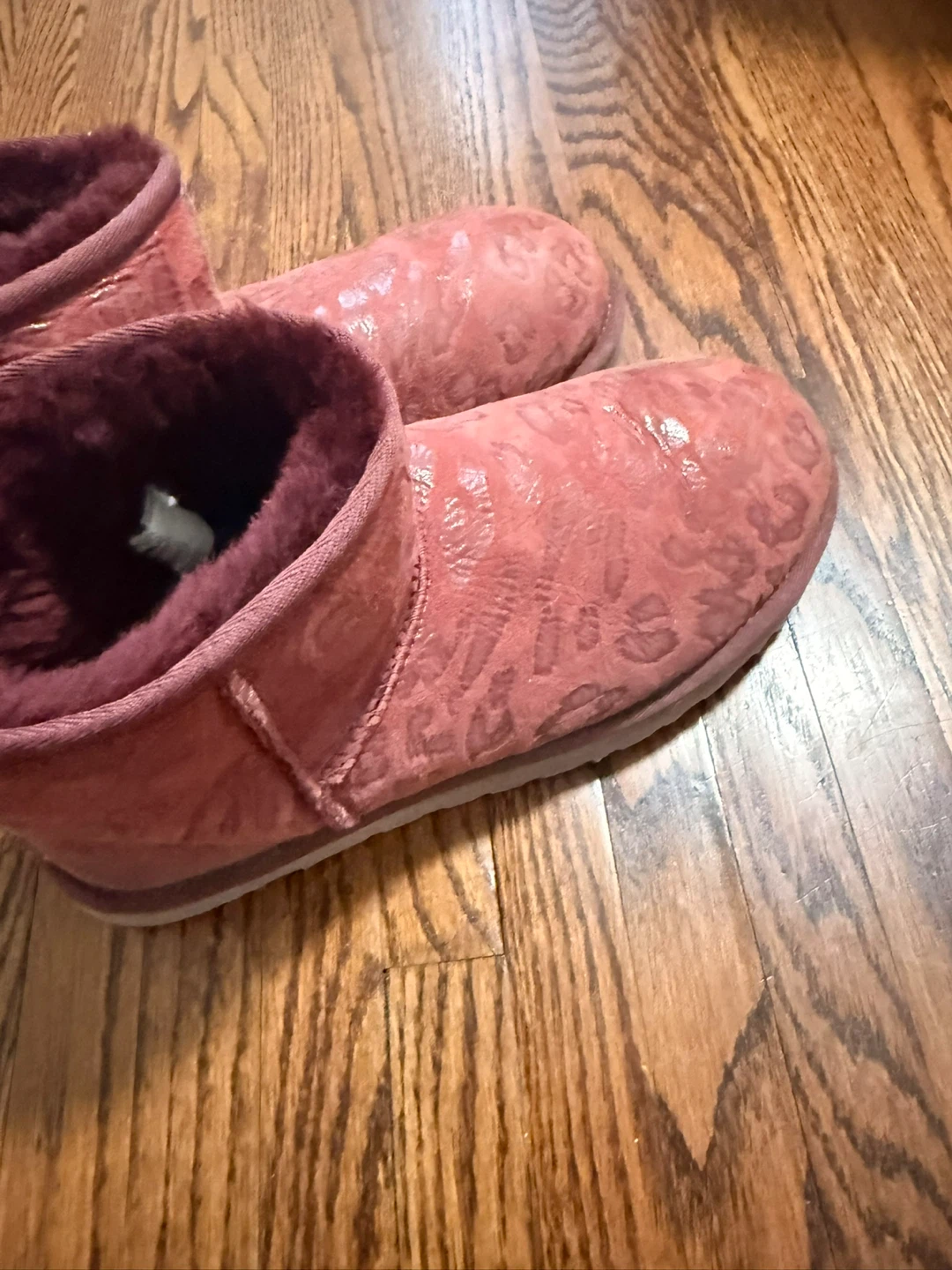 Ugg Australia Burgundy/Pink Suede Boots - Size 10