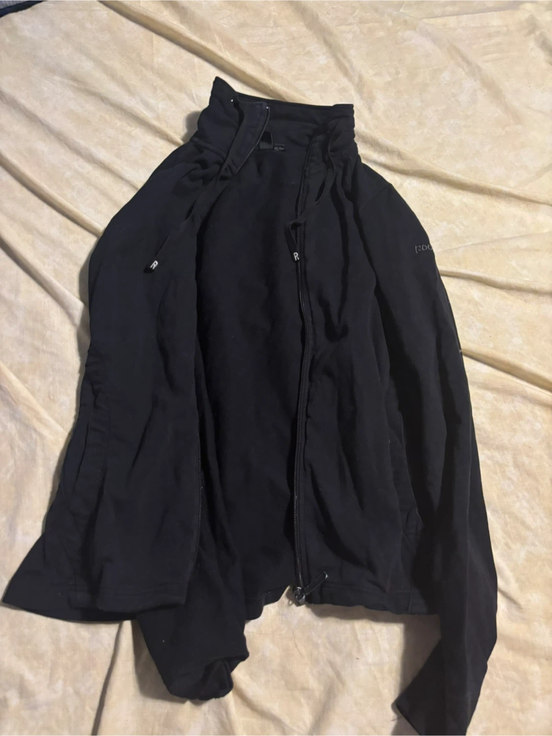 Roots Black Zip-Up Jacket - Size S/P