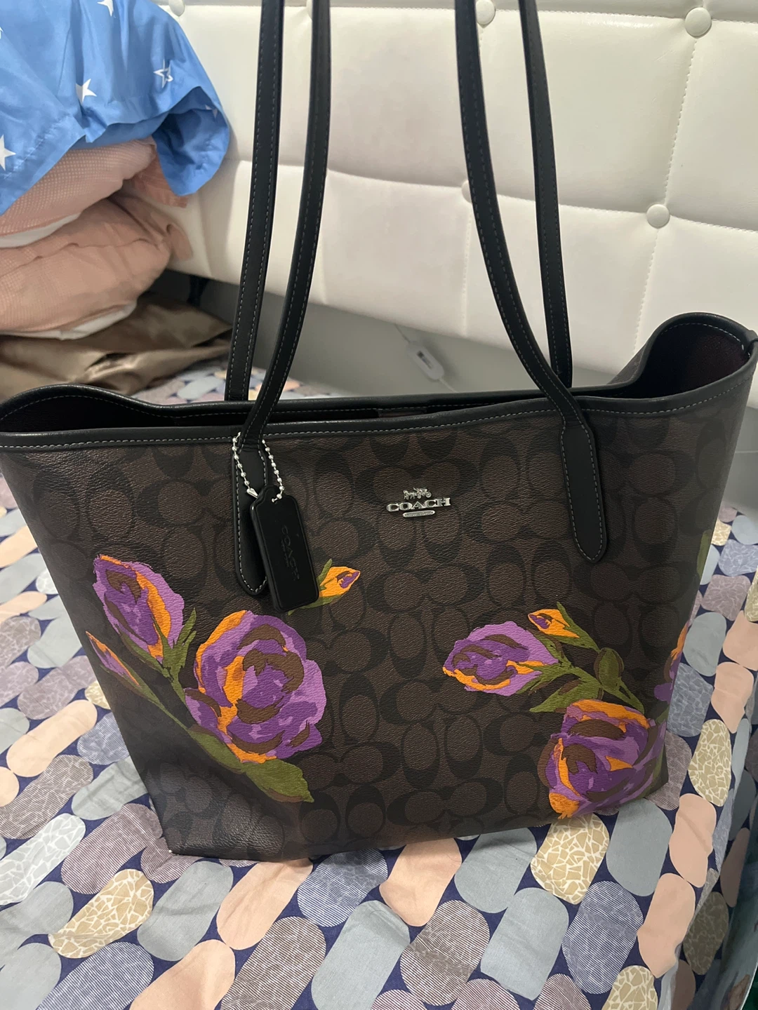 Coach Tote Bag with Floral Print - photo 3
