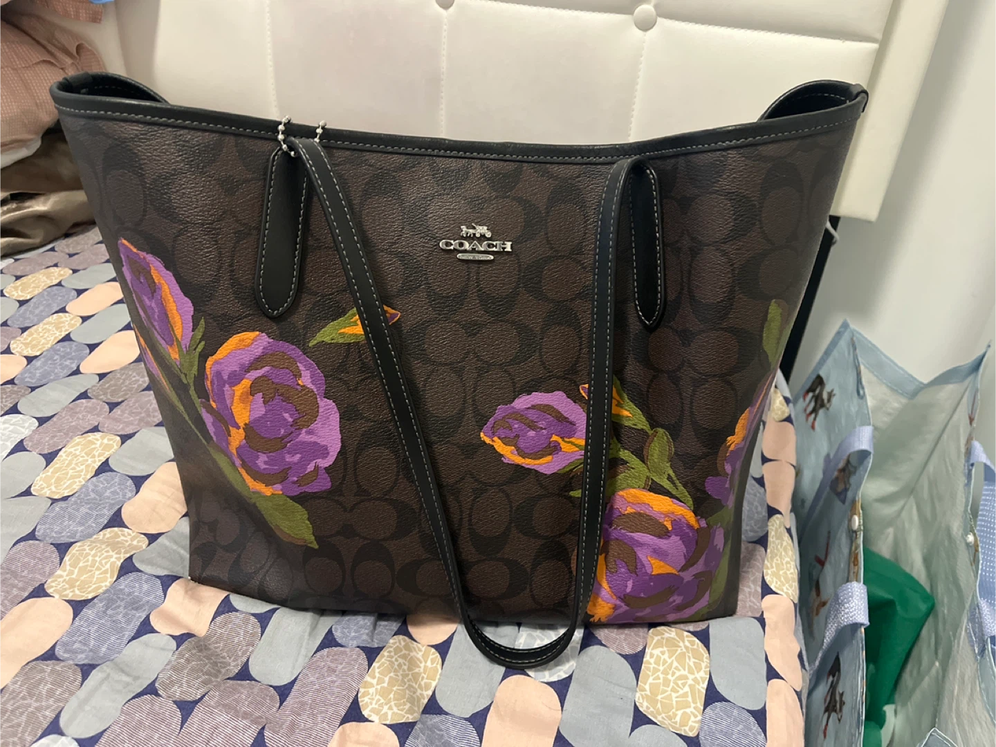 Coach Tote Bag with Floral Print