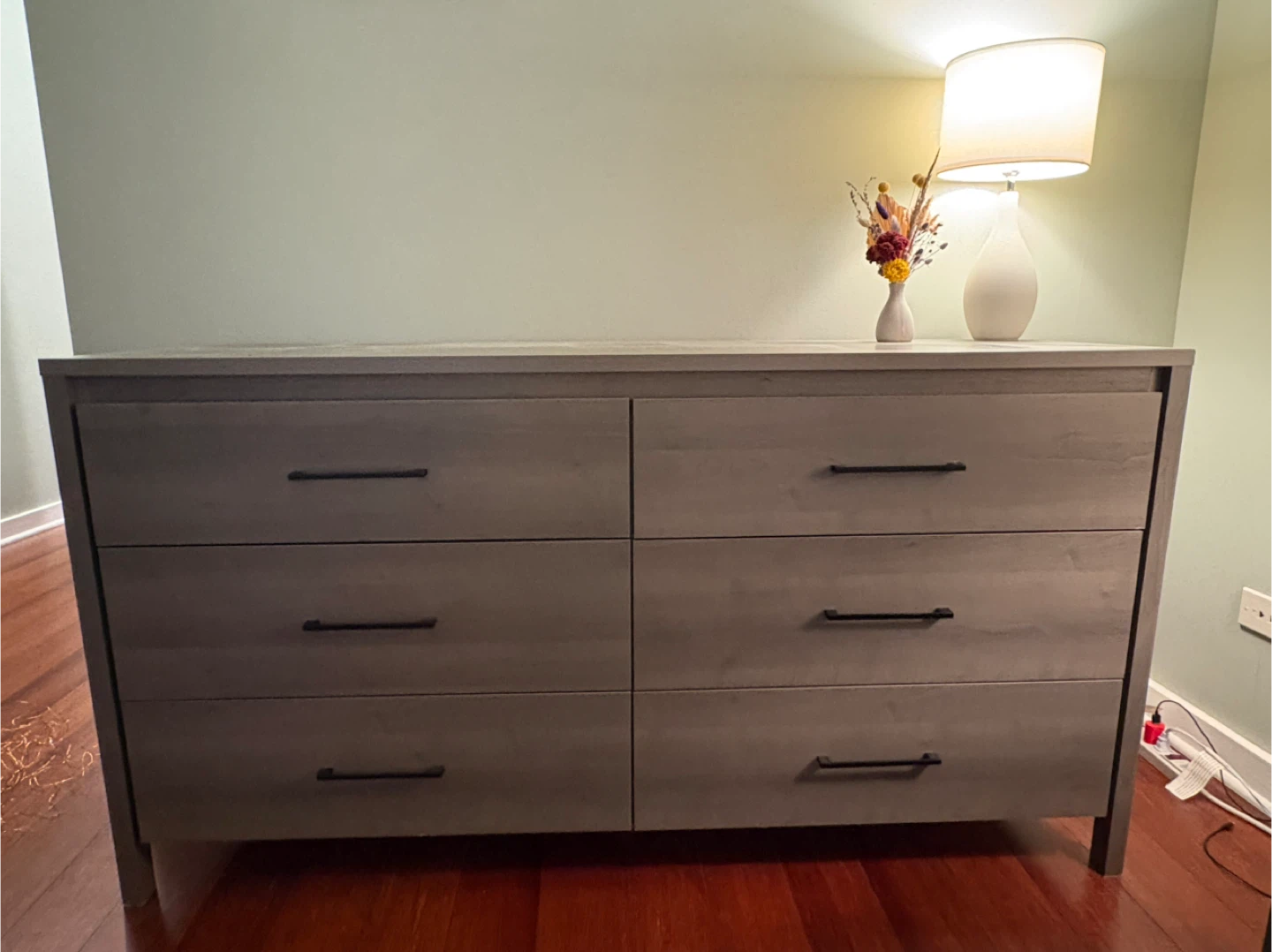 Matching 6-drawer dresser and 1 nightstand
