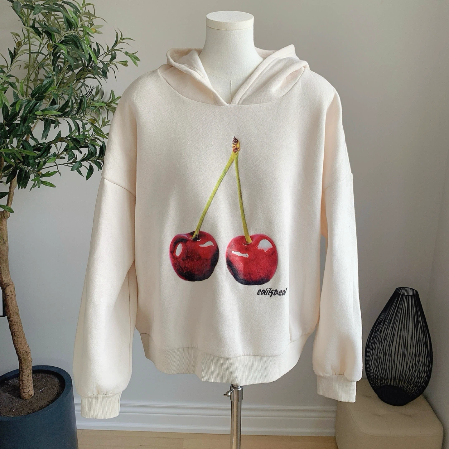 New Edikted Cherry Oversize Hoodie Size S