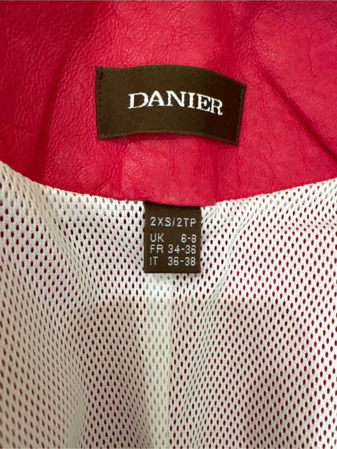 Danier -Pink Leather Jacket- XXS - photo 4