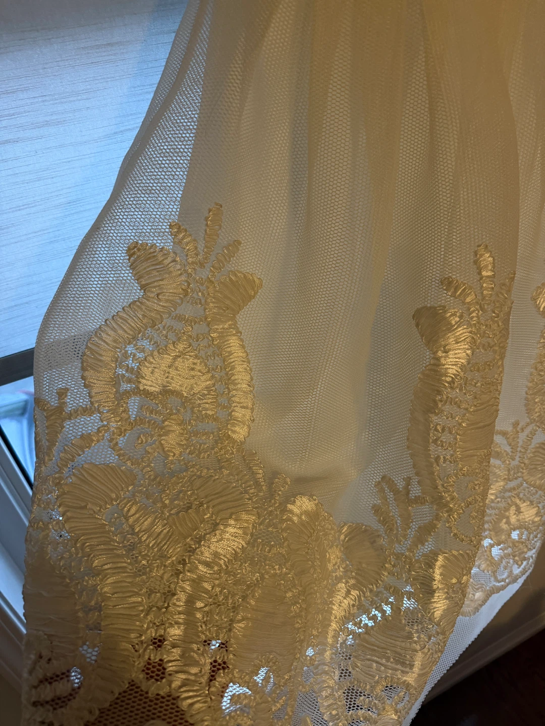 White Off-the-Shoulder Dress with Lace Skirt - photo 2