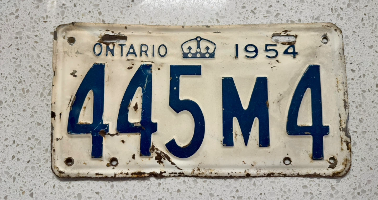 1954 & 1956 Ontario License Plates - photo 2
