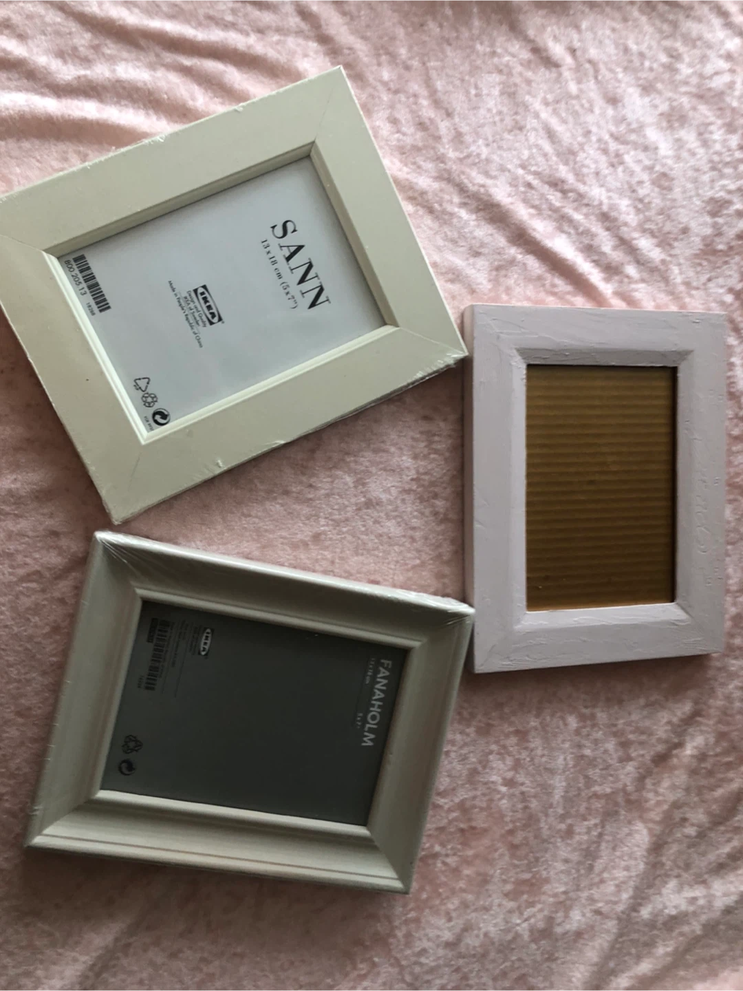 Set of wooden frames